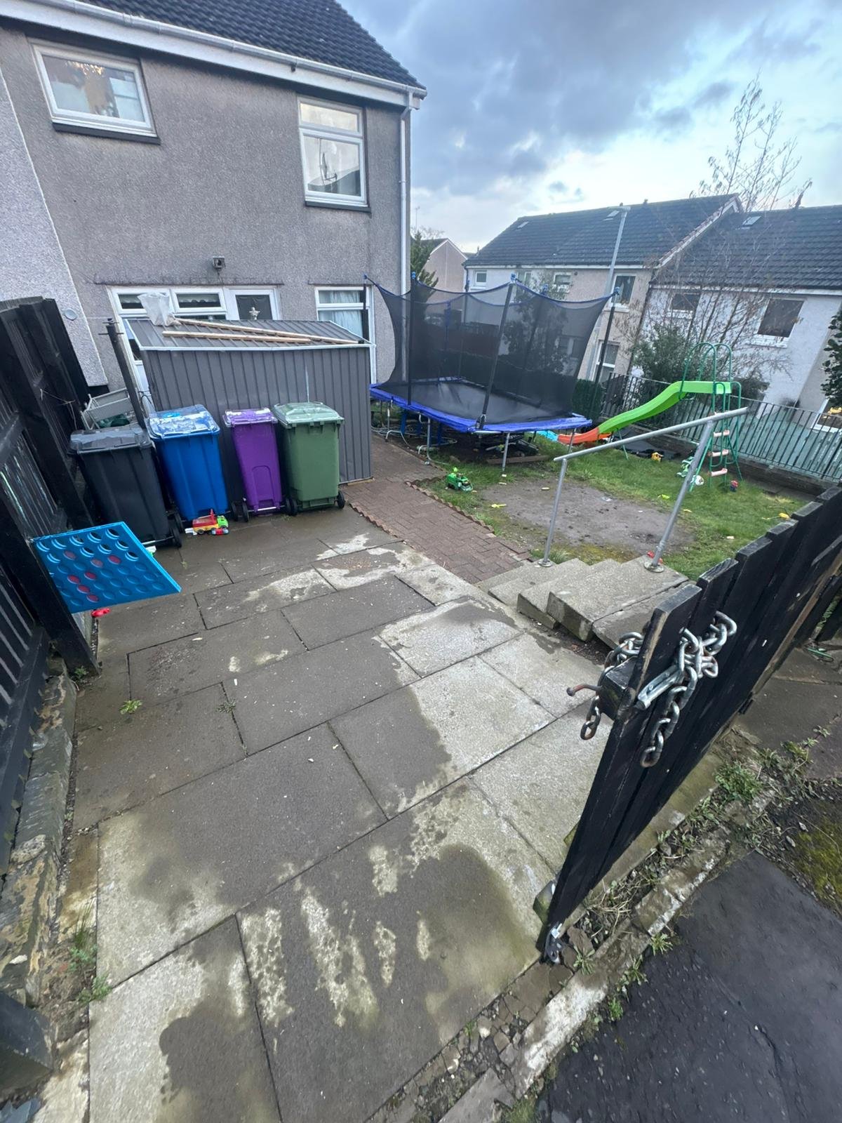 Tidy organised bin area after clearance