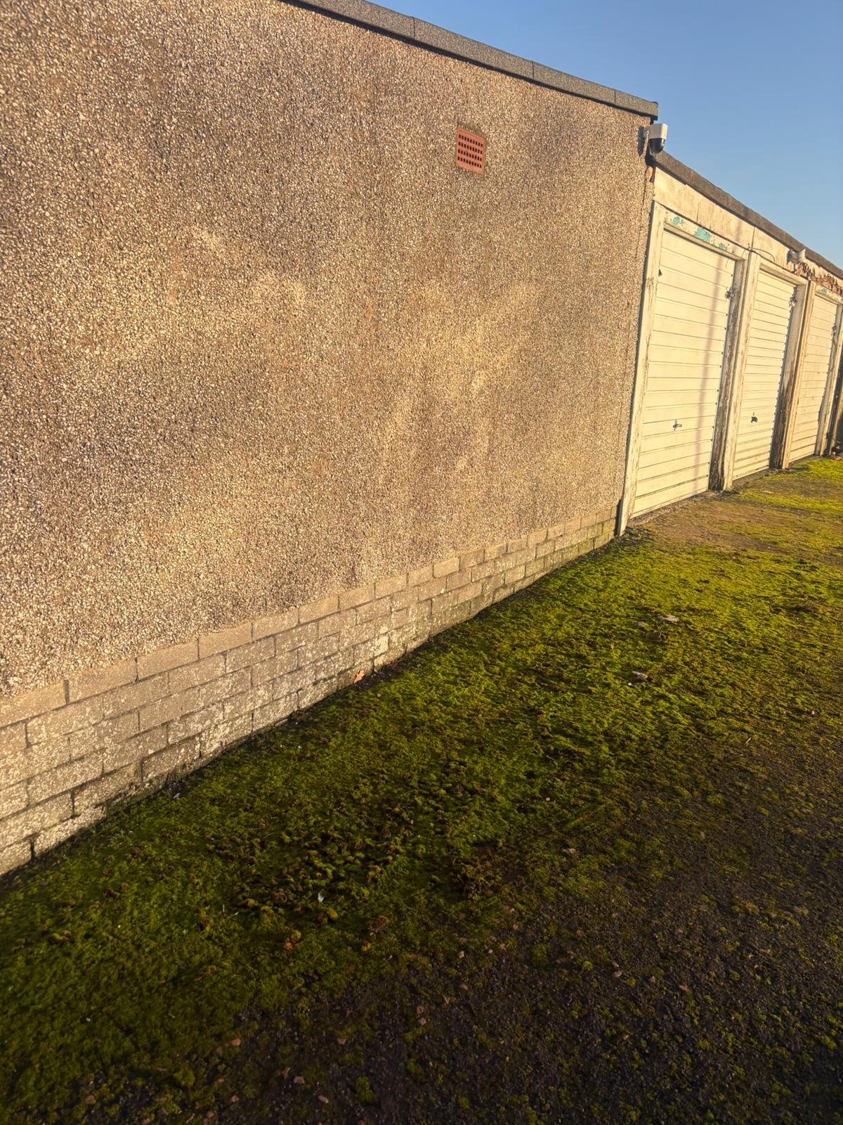 Clean gravel area after clearance